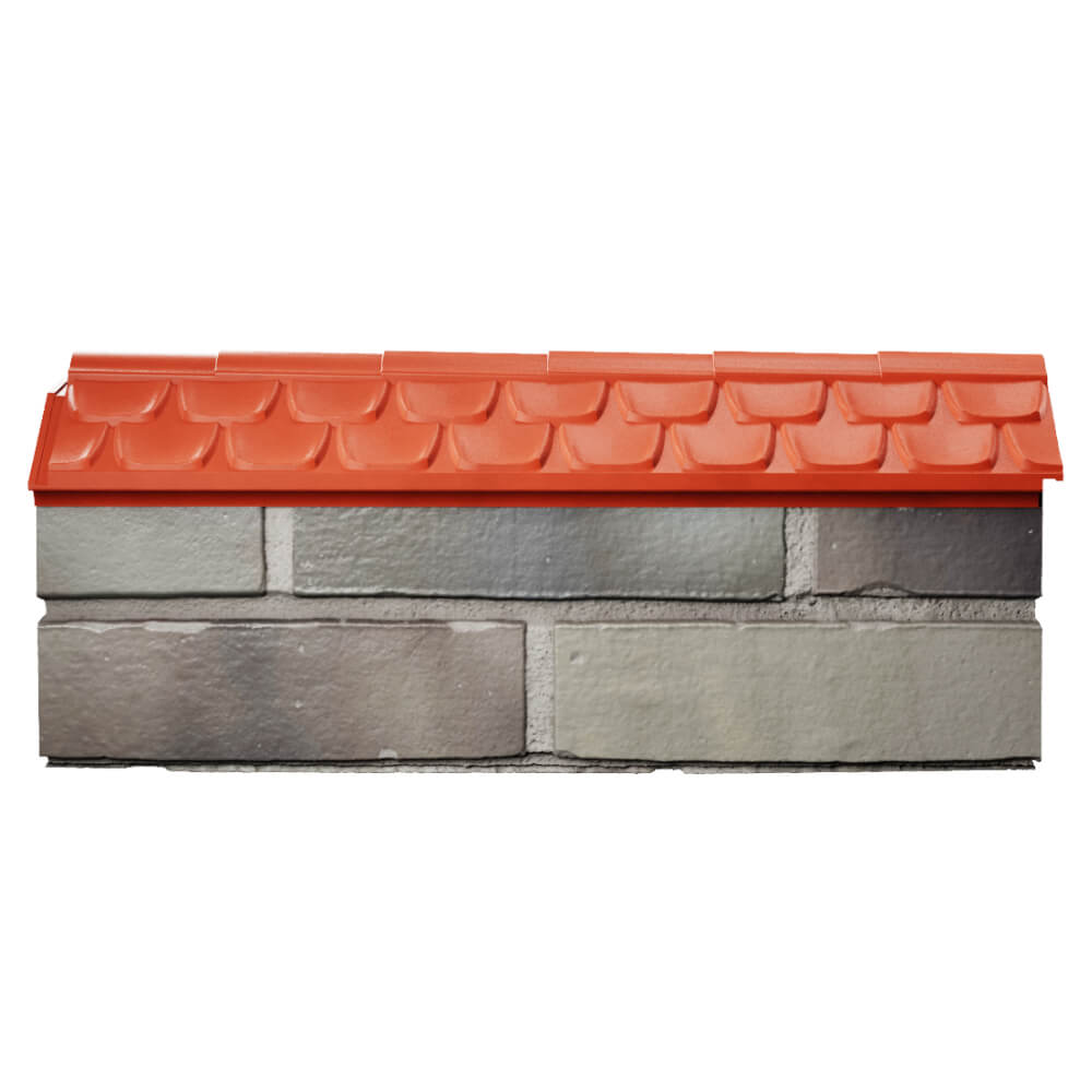 Парапет Zking Эльбрус Красный с посадкой на 0.5 кирпича (130мм) в Тихвине фото