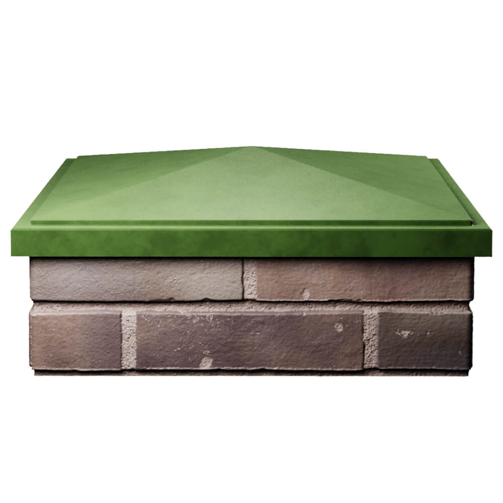 Колпак Zking БонаМоно Зеленый на столб 2х2 кирпича (515х515, 530х530мм) Тихвин фото