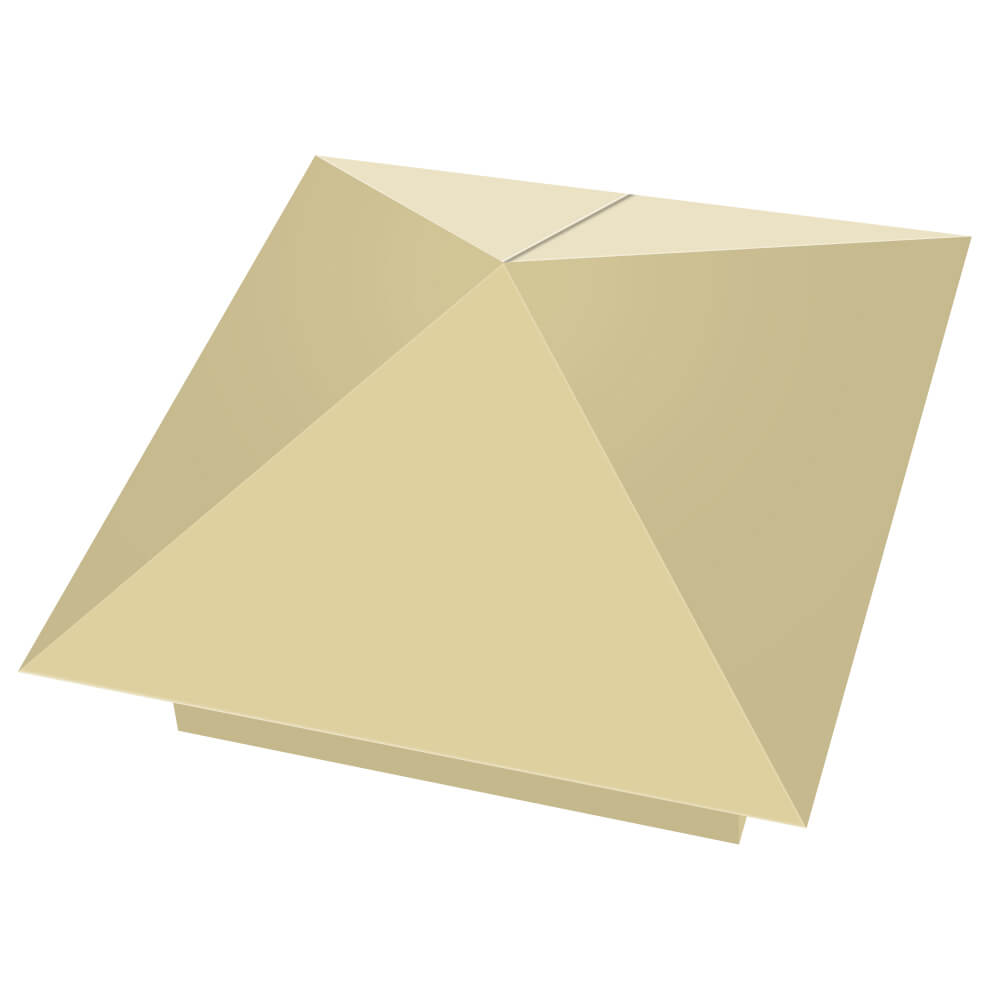 Колпак металлический 400х400мм RAL1014 Бежевый заборный Тихвин фото