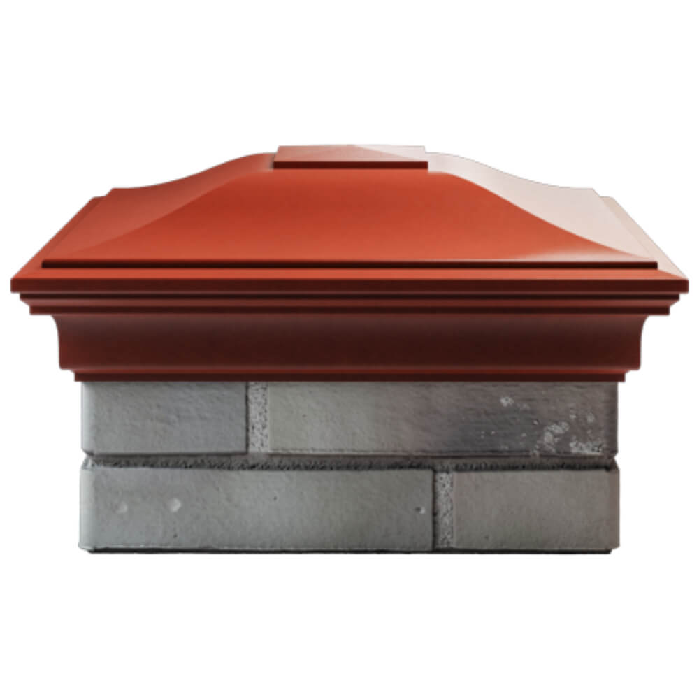 Колпак Zking Монблан Красный на столб 1.5х1.5 кирпича (385х385мм) Тихвин фото