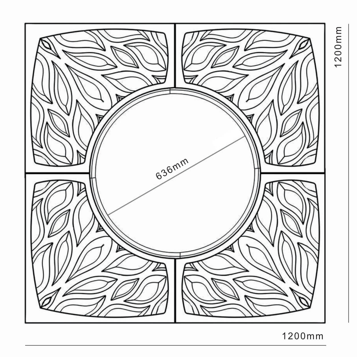 Приствольная решетка для дерева ZKING CRUST 1.2х1.2м Черная в Тихвине фото