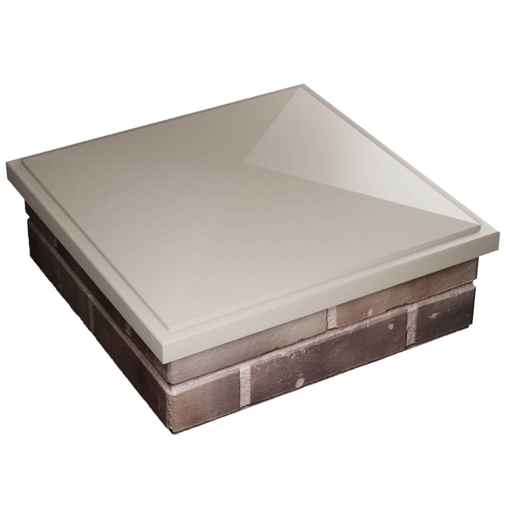 Колпак Zking БонаМоно Бежевый на столб 2х2 кирпича (515х515, 530х530мм) в Тихвине фото