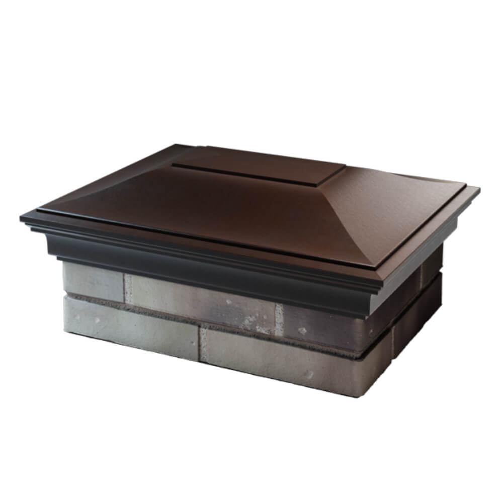 Колпак Zking Монблан Коричневый на столб 2х1.5 кирпича (515х385мм) в Тихвине фото