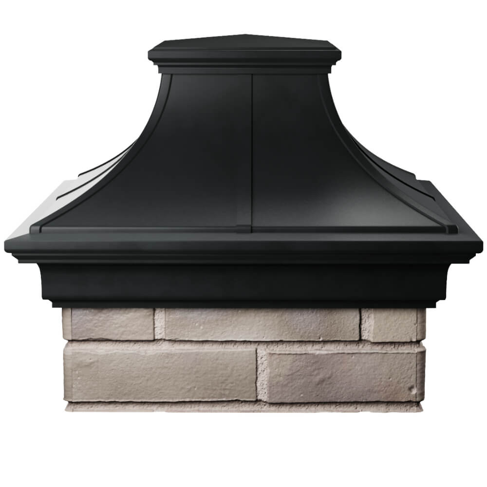 Колпак Zking Монблан Премиум Черный на столб 1.5х1.5 кирпича (385х385мм) Тихвин фото