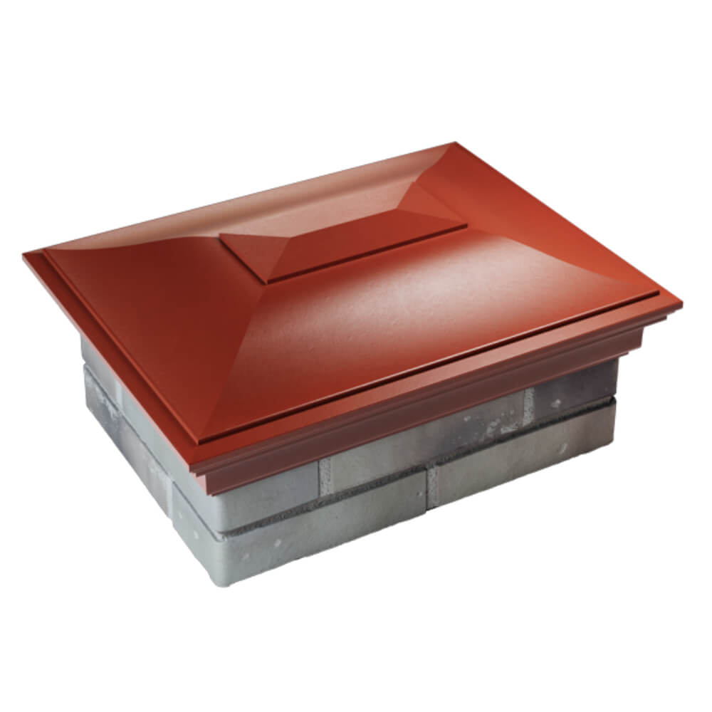 Колпак Zking Монблан Красный на столб 2х1.5 кирпича (515х385мм) Тихвин фото