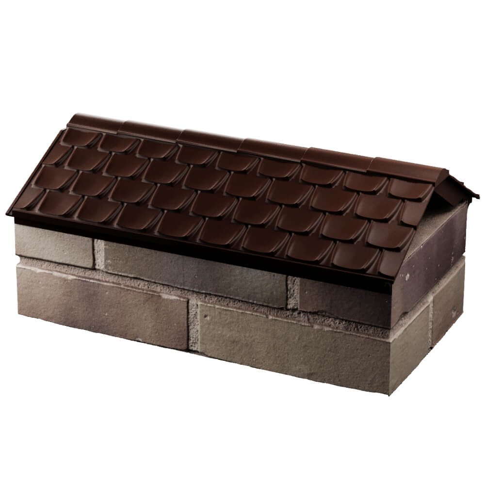 Парапет Zking Эльбрус Коричневый с посадкой на 1 кирпич (255мм) в Тихвине фото