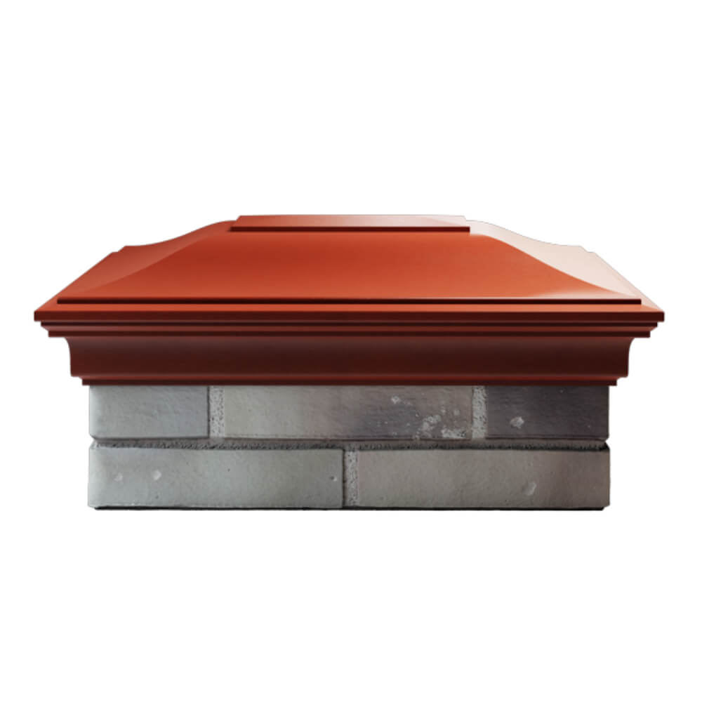 Колпак Zking Монблан Красный на столб 2х1.5 кирпича (515х385мм) в Тихвине фото