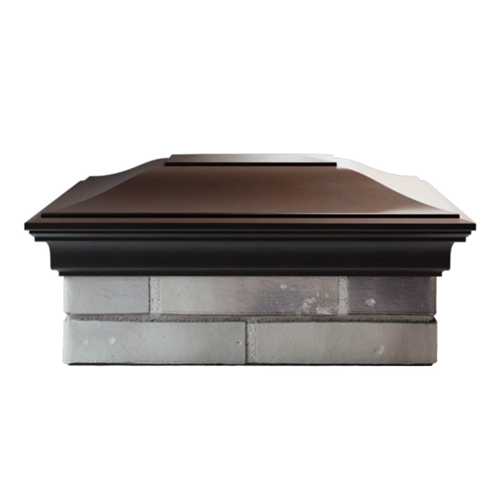 Колпак Zking Монблан Коричневый на столб 2х1.5 кирпича (515х385мм) в Тихвине фото