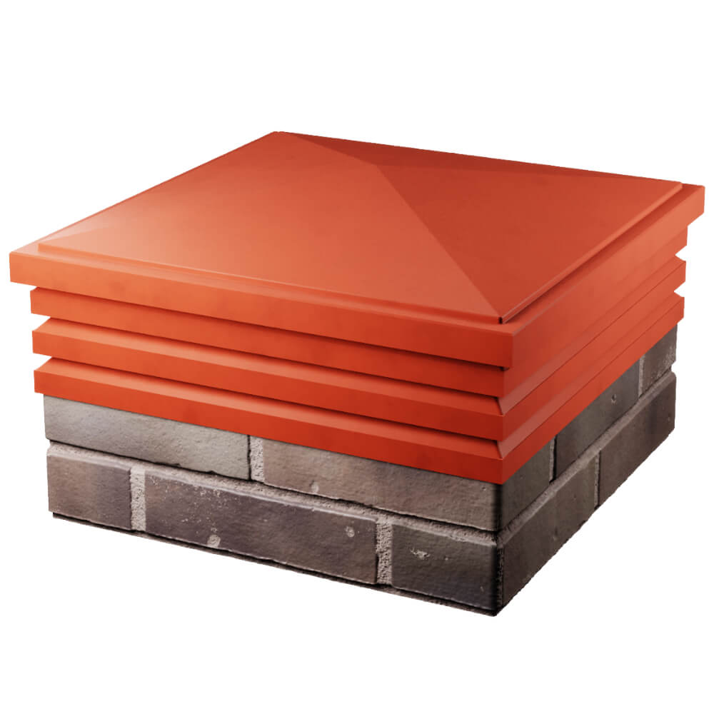 Колпак Zking Бона ХайТек Красный на столб 2х2 кирпича (513х513мм) в Тихвине фото