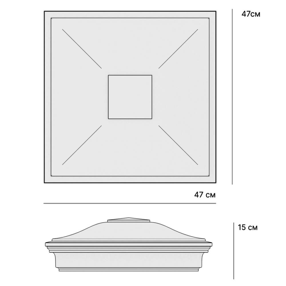 Колпак Zking Монблан Коричневый на столб 1.5х1.5 кирпича (385х385мм) в Тихвине фото