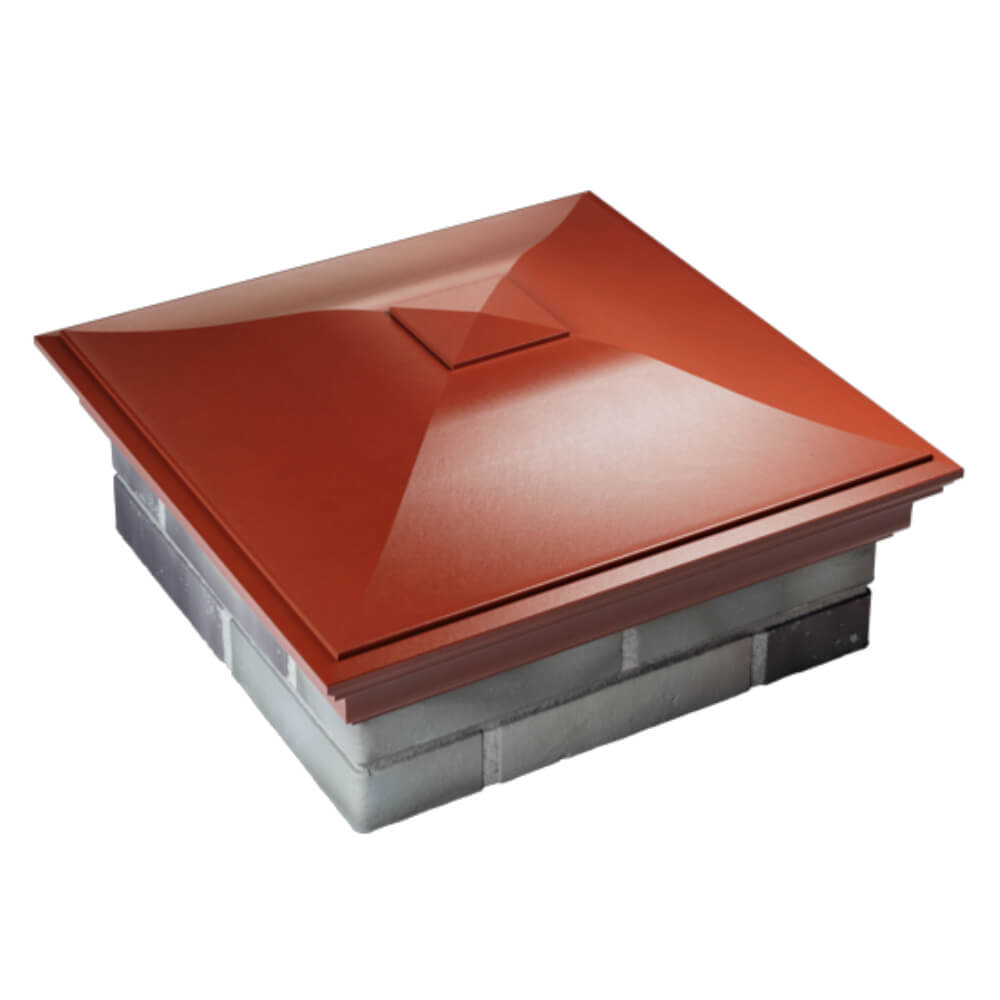 Колпак Zking Монблан Красный на столб 2х2 кирпича (515х515мм) Тихвин фото