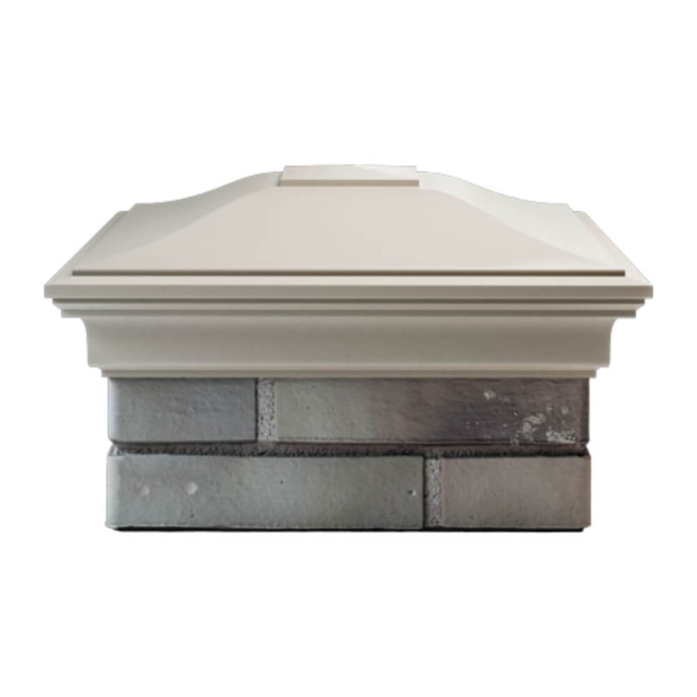 Колпак Zking Монблан Бежевый на столб 1.5х1.5 еврокирпича 0.7НФ (355х355мм) Тихвин фото