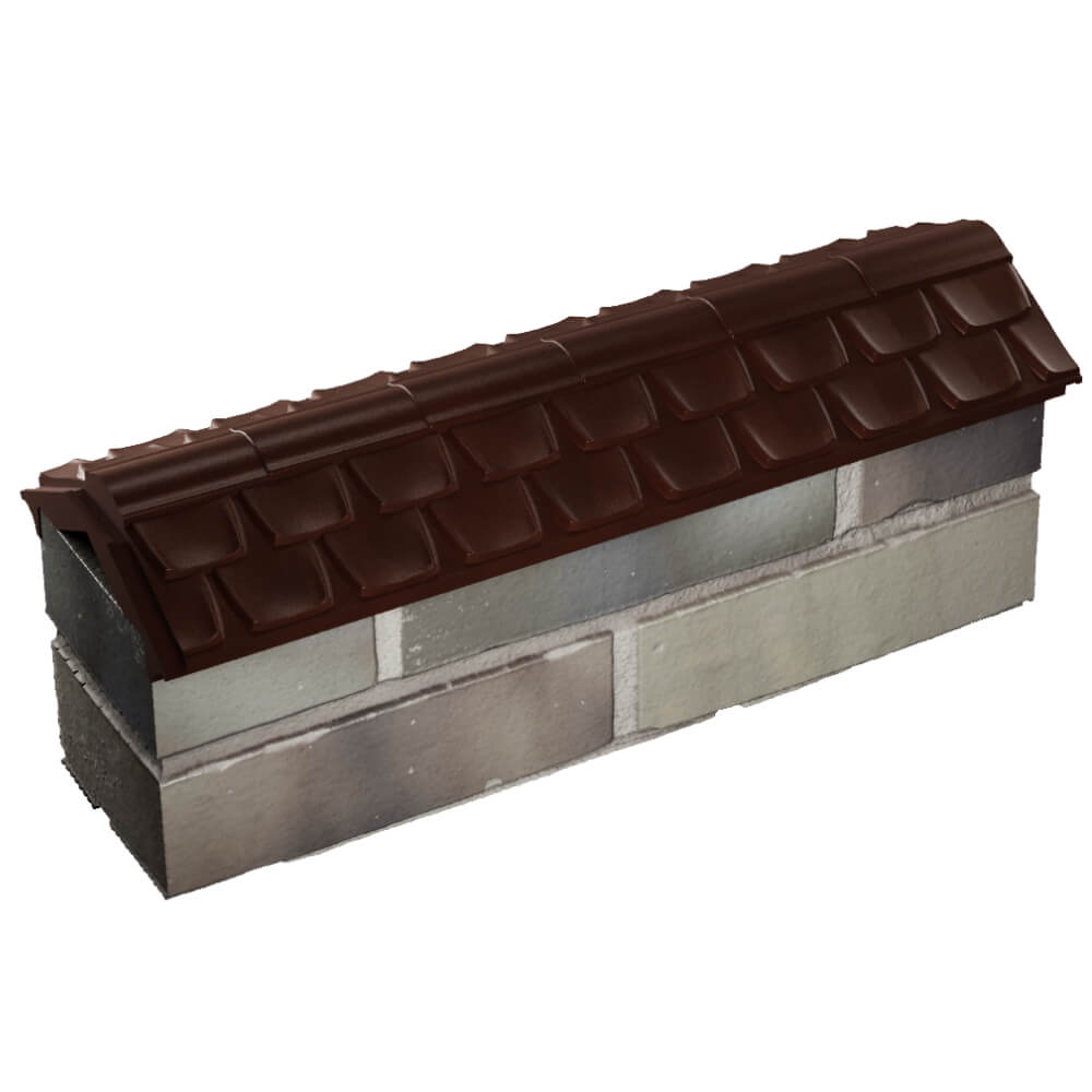 Парапет Zking Эльбрус Коричневый с посадкой на 0.5 кирпича (130мм) в Тихвине фото