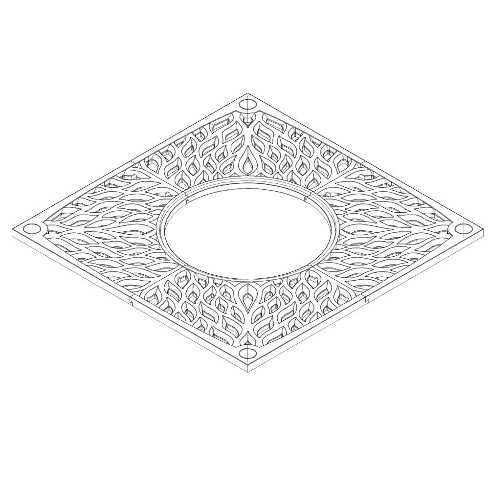 Приствольная решетка для дерева ZKING CRUST 2х2м Черная в Тихвине фото