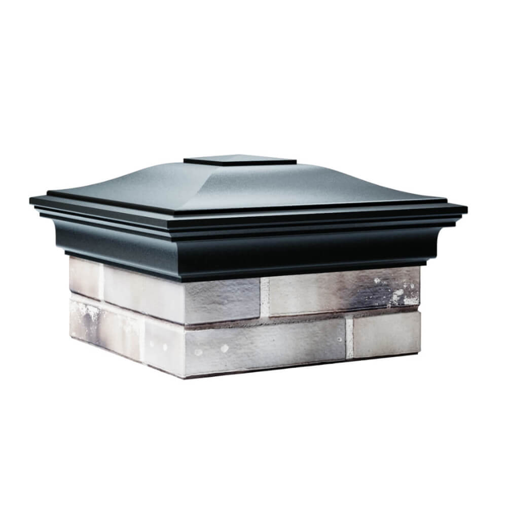 Колпак Zking Монблан Черный на столб 1.5х1.5 еврокирпича 0.7НФ (355х355мм) в Тихвине фото