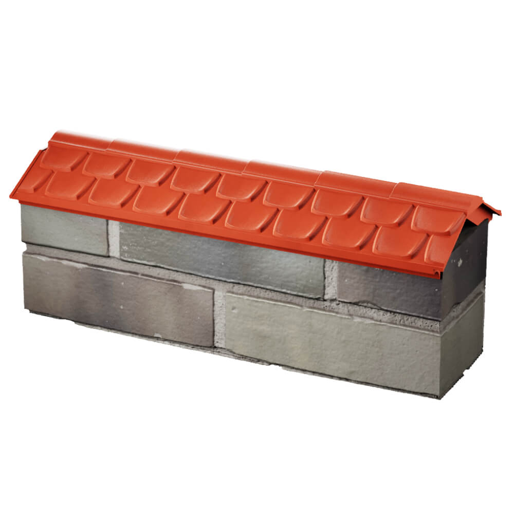 Парапет Zking Эльбрус Красный с посадкой на 0.5 кирпича (130мм) в Тихвине фото