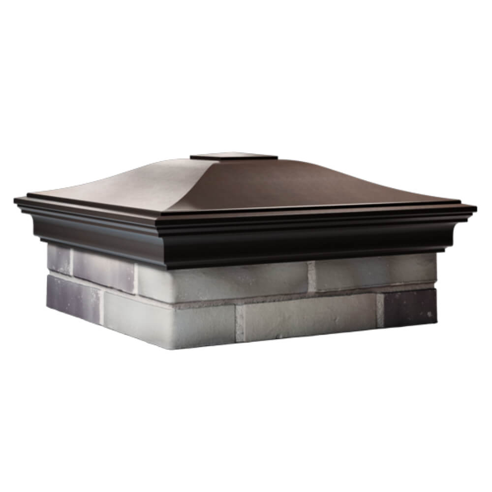 Колпак Zking Монблан Коричневый на столб 2х2 кирпича (515х515мм) в Тихвине фото