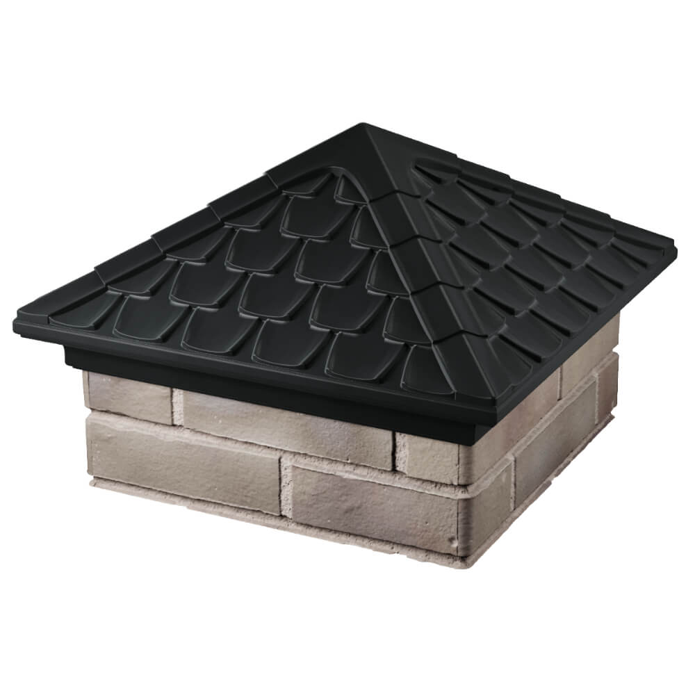 Колпак Zking Эльбрус Черный на столб 1.5х1.5 кирпича (385х385мм) в Тихвине фото