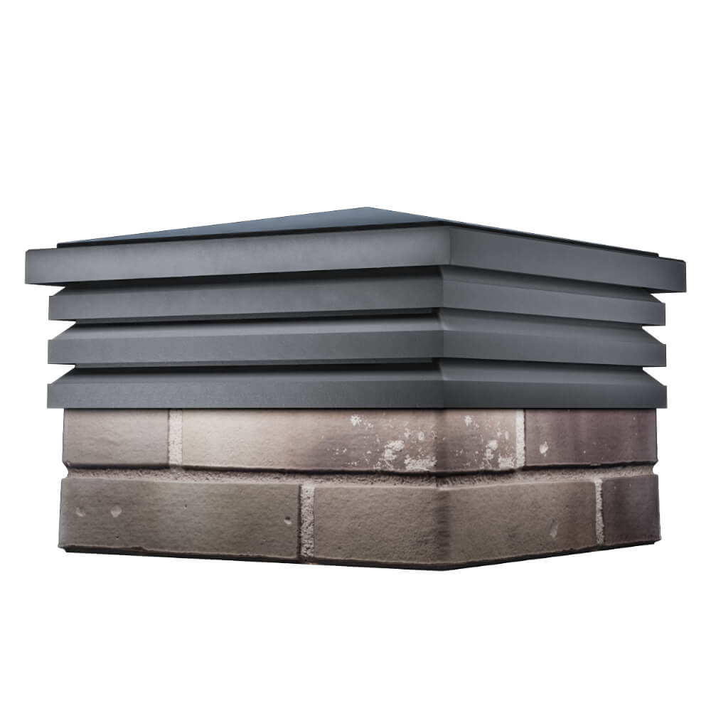 Колпак Zking Бона ХайТек Серый на столб 1.5х1.5 кирпича (385х385мм) в Тихвине фото