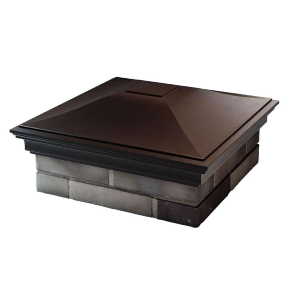 Колпак Zking Монблан Коричневый на столб 2х2 кирпича (515х515мм) в Тихвине фото