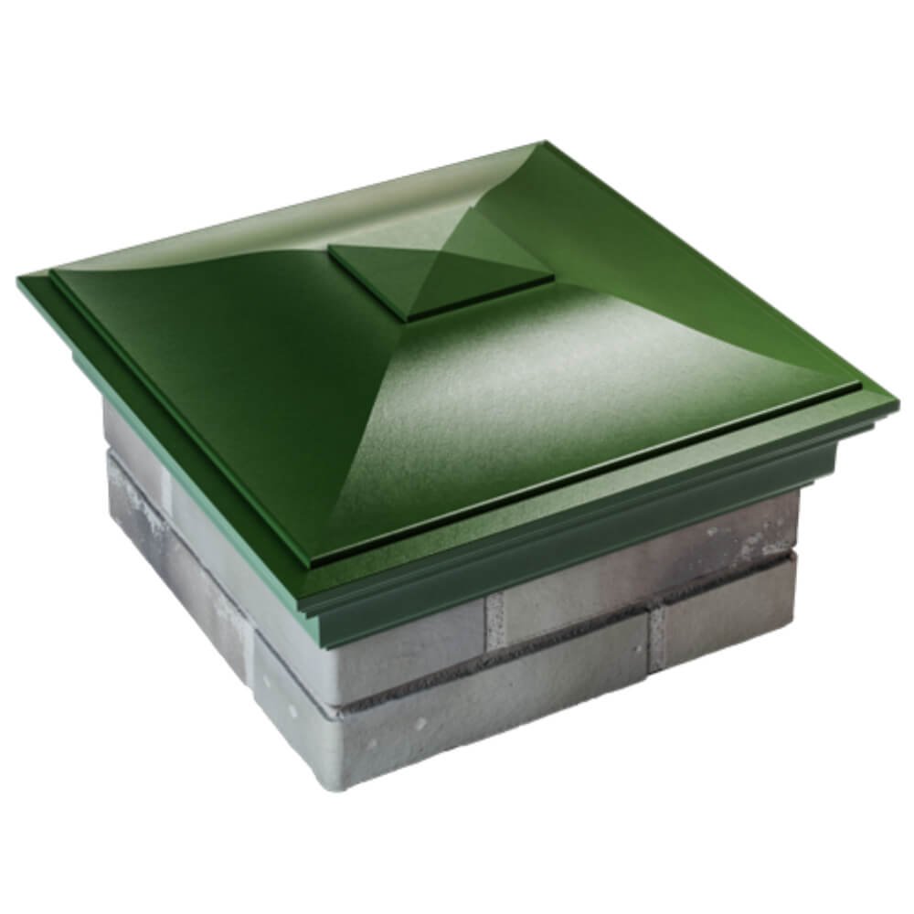 Колпак Zking Монблан Зеленый на столб 1.5х1.5 кирпича (385х385мм) в Тихвине фото