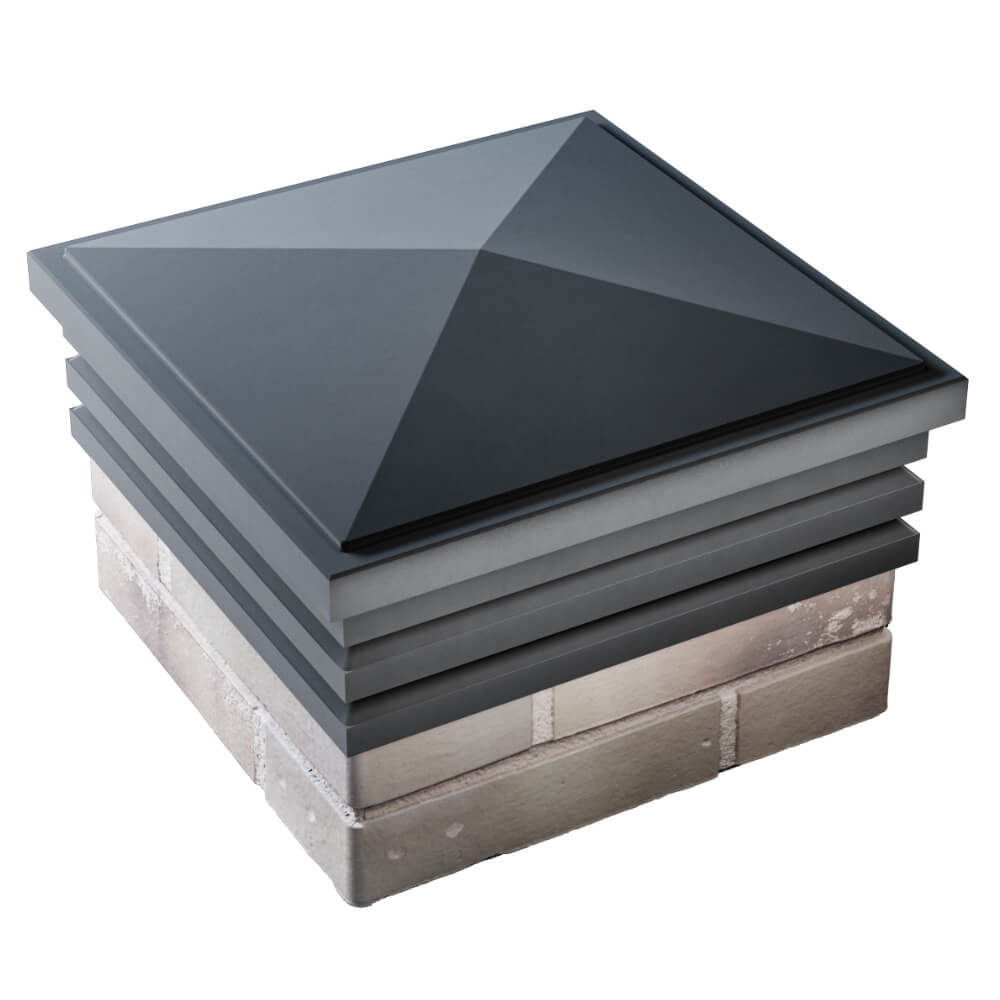 Колпак Zking Бона ХайТек Серый на столб 1.5х1.5 кирпича (385х385мм) в Тихвине фото