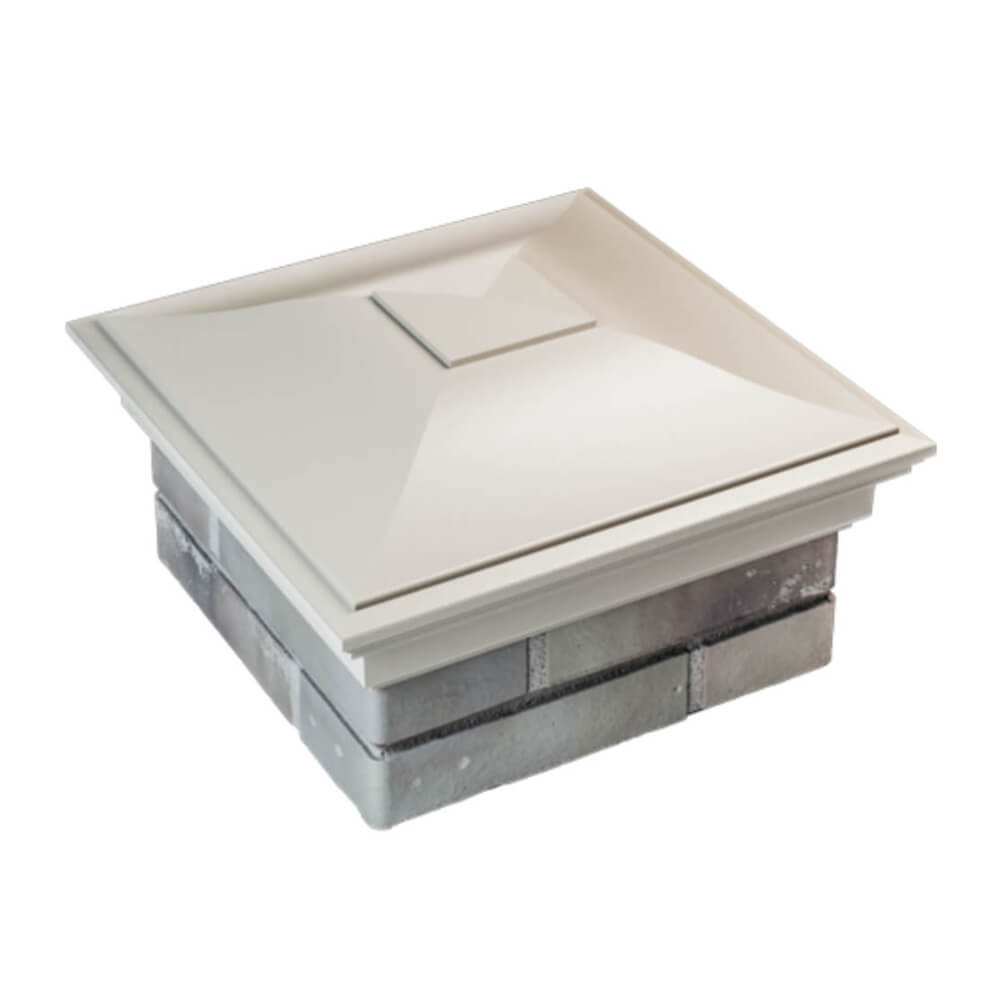 Колпак Zking Монблан Бежевый на столб 1.5х1.5 еврокирпича 0.7НФ (355х355мм) в Тихвине фото