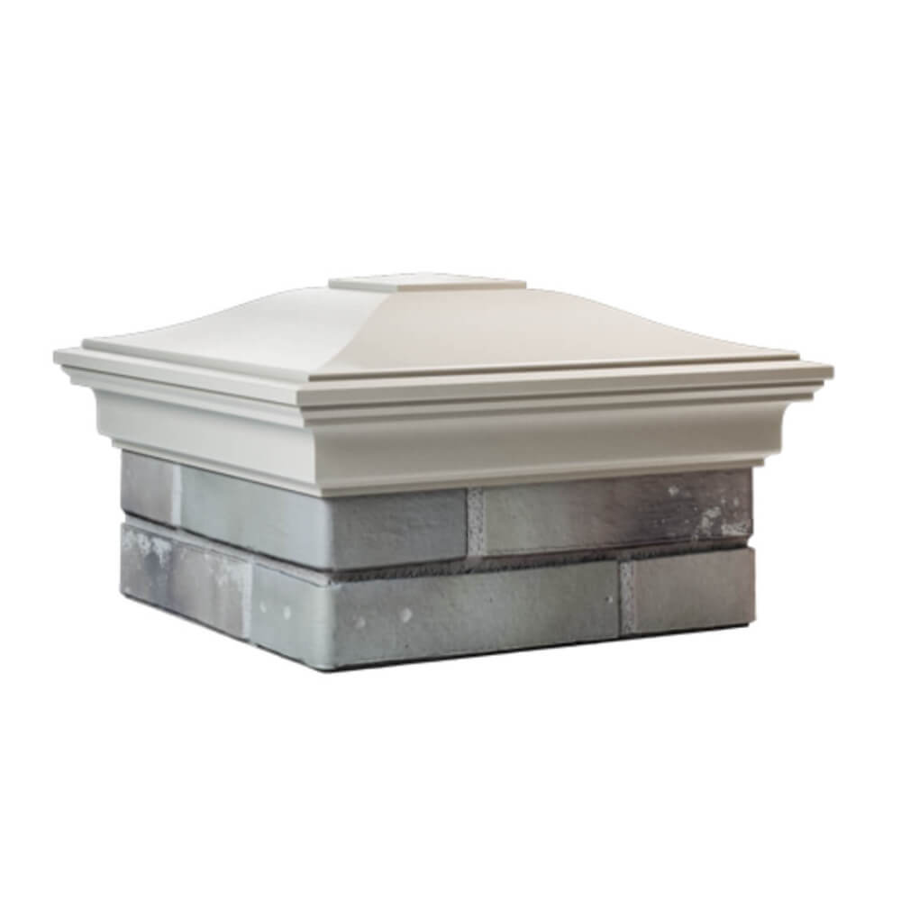 Колпак Zking Монблан Бежевый на столб 1.5х1.5 еврокирпича 0.7НФ (355х355мм) в Тихвине фото