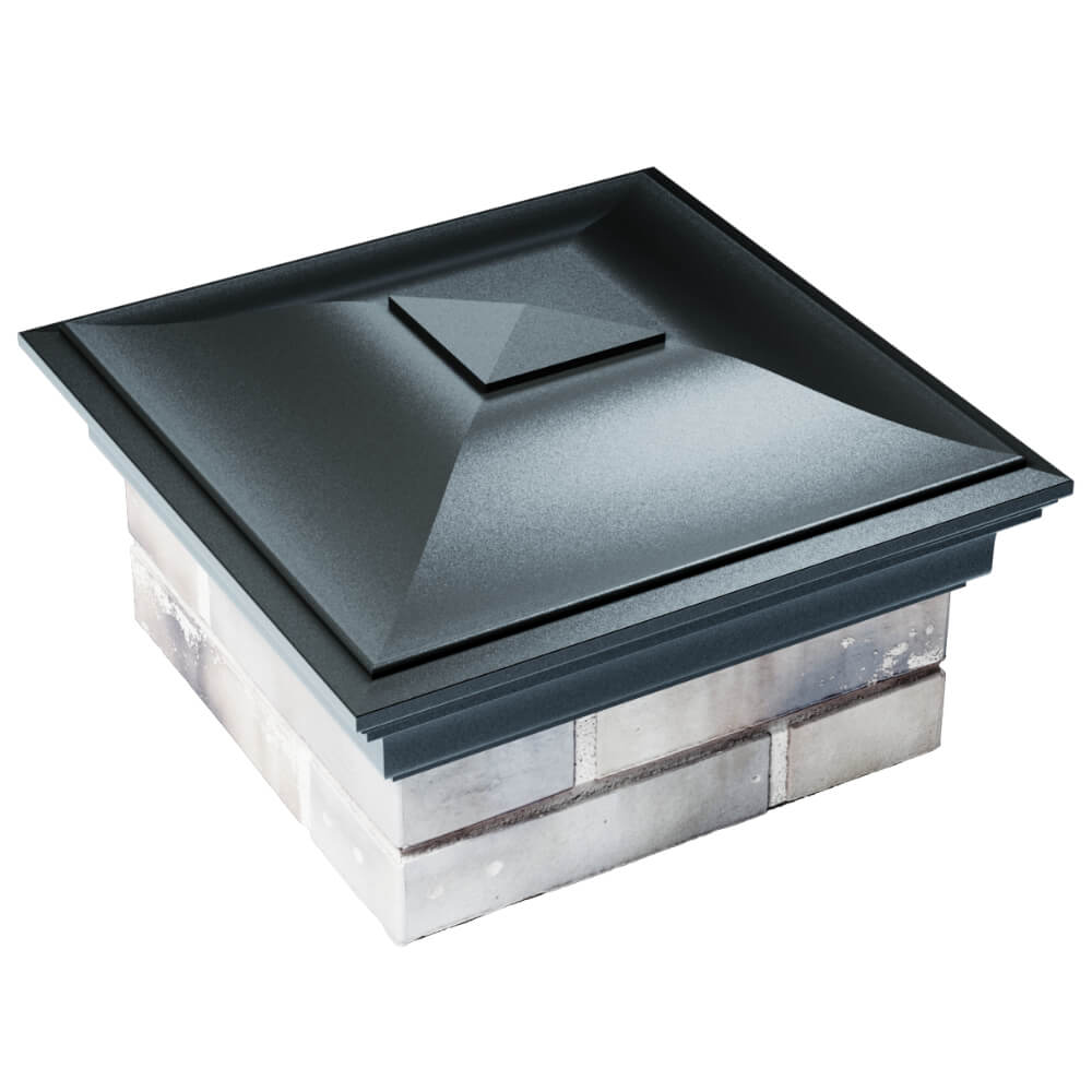 Колпак Zking Монблан Черный на столб 1.5х1.5 кирпича (385х385мм) в Тихвине фото