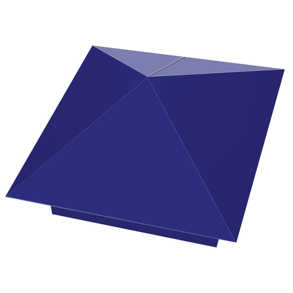 Колпак металлический 400х400мм RAL5002 Синий Ультрамарин заборный Тихвин фото