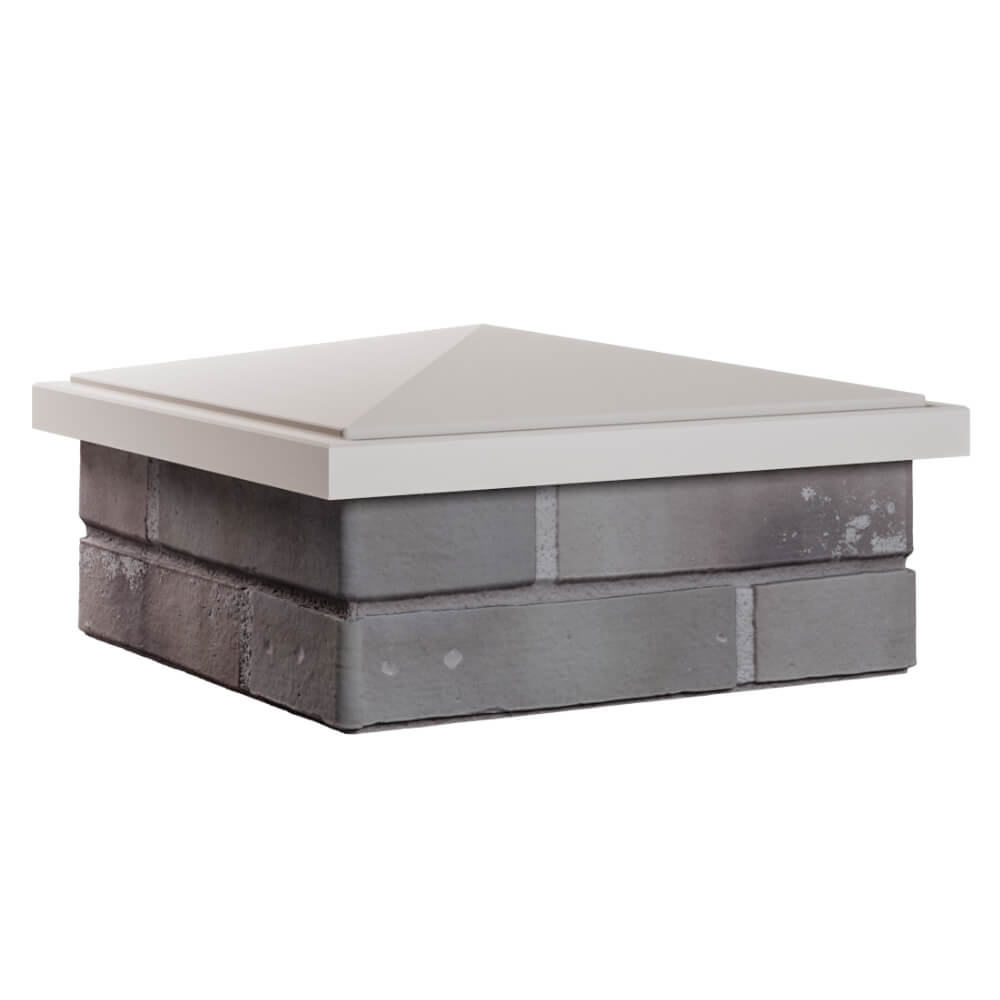 Колпак Zking БонаМоно Бежевый на столб 1.5х1.5 кирпича (385х385, 400х400мм) в Тихвине фото