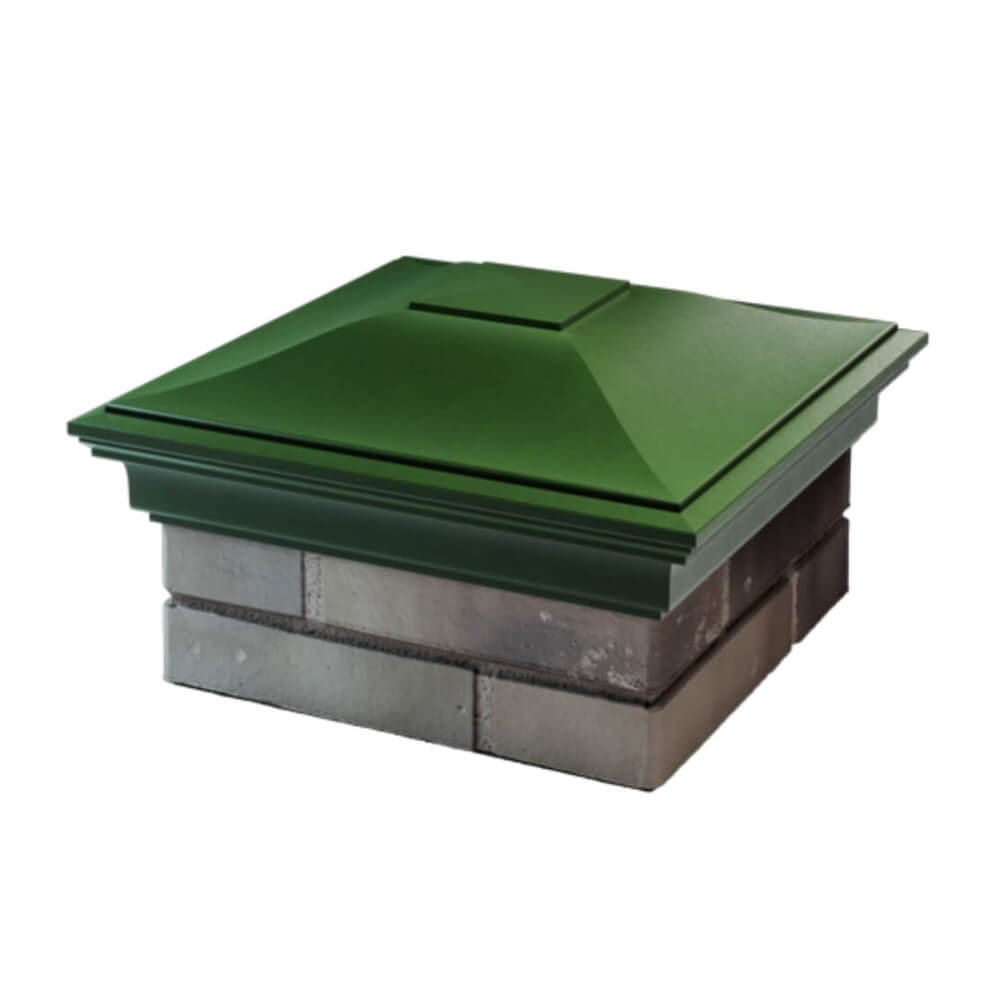 Колпак Zking Монблан Зеленый на столб 1.5х1.5 еврокирпича 0.7НФ (355х355мм) в Тихвине фото