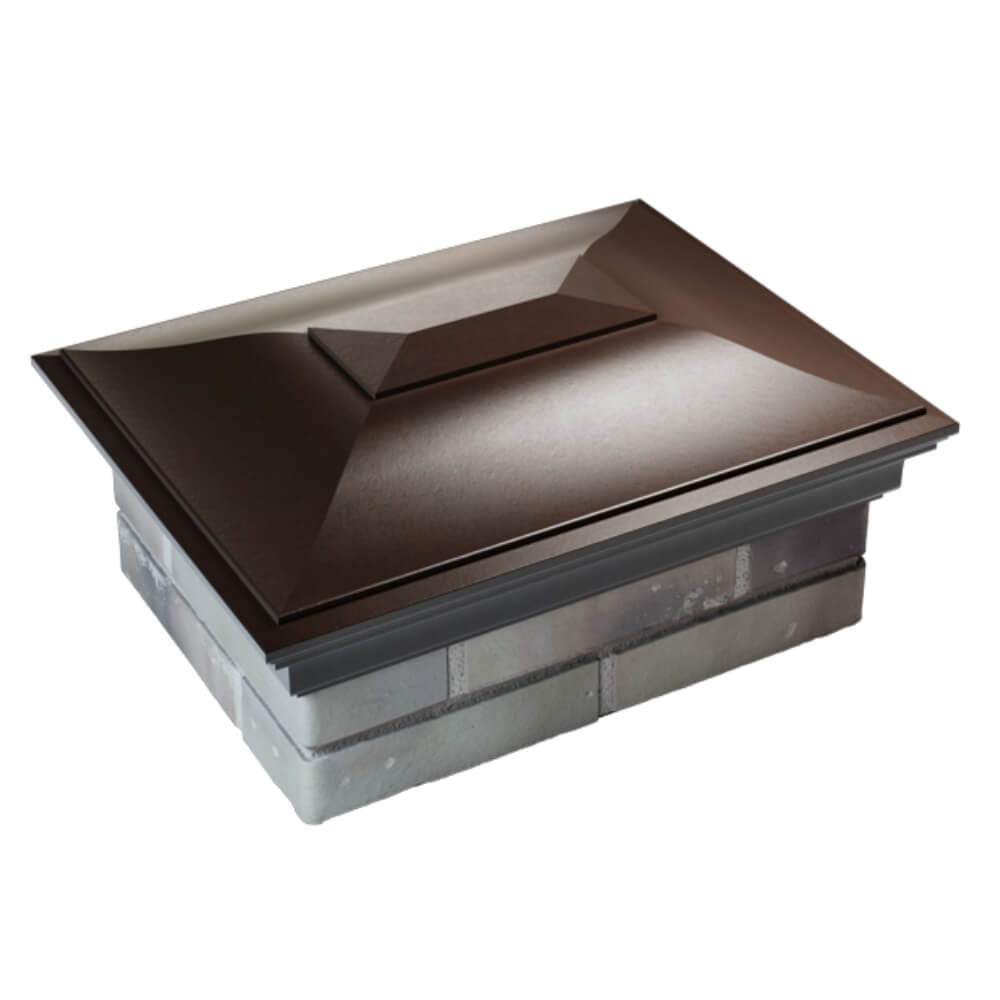 Колпак Zking Монблан Коричневый на столб 2х1.5 кирпича (515х385мм) Тихвин фото