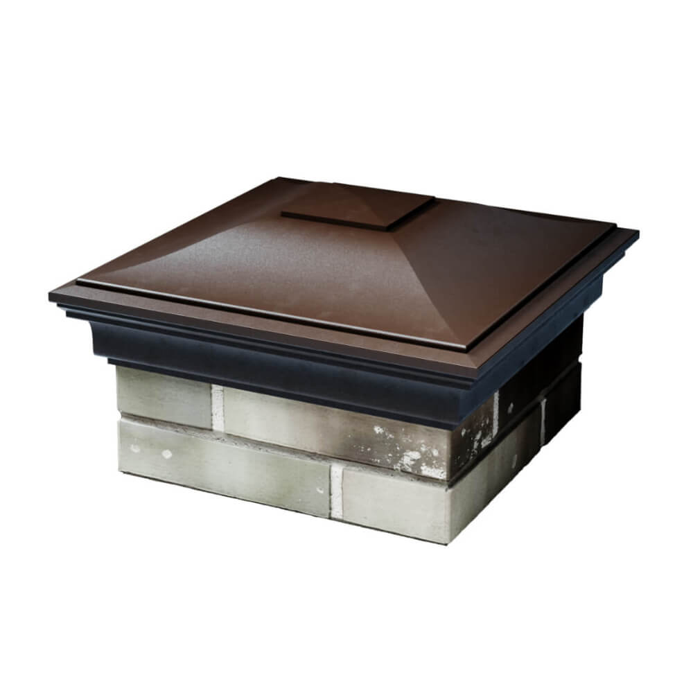 Колпак Zking Монблан Коричневый на столб 1.5х1.5 еврокирпича 0.7НФ (355х355мм) в Тихвине фото