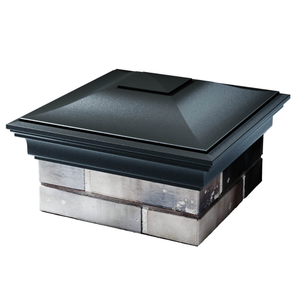 Колпак Zking Монблан Черный на столб 1.5х1.5 кирпича (385х385мм) в Тихвине фото