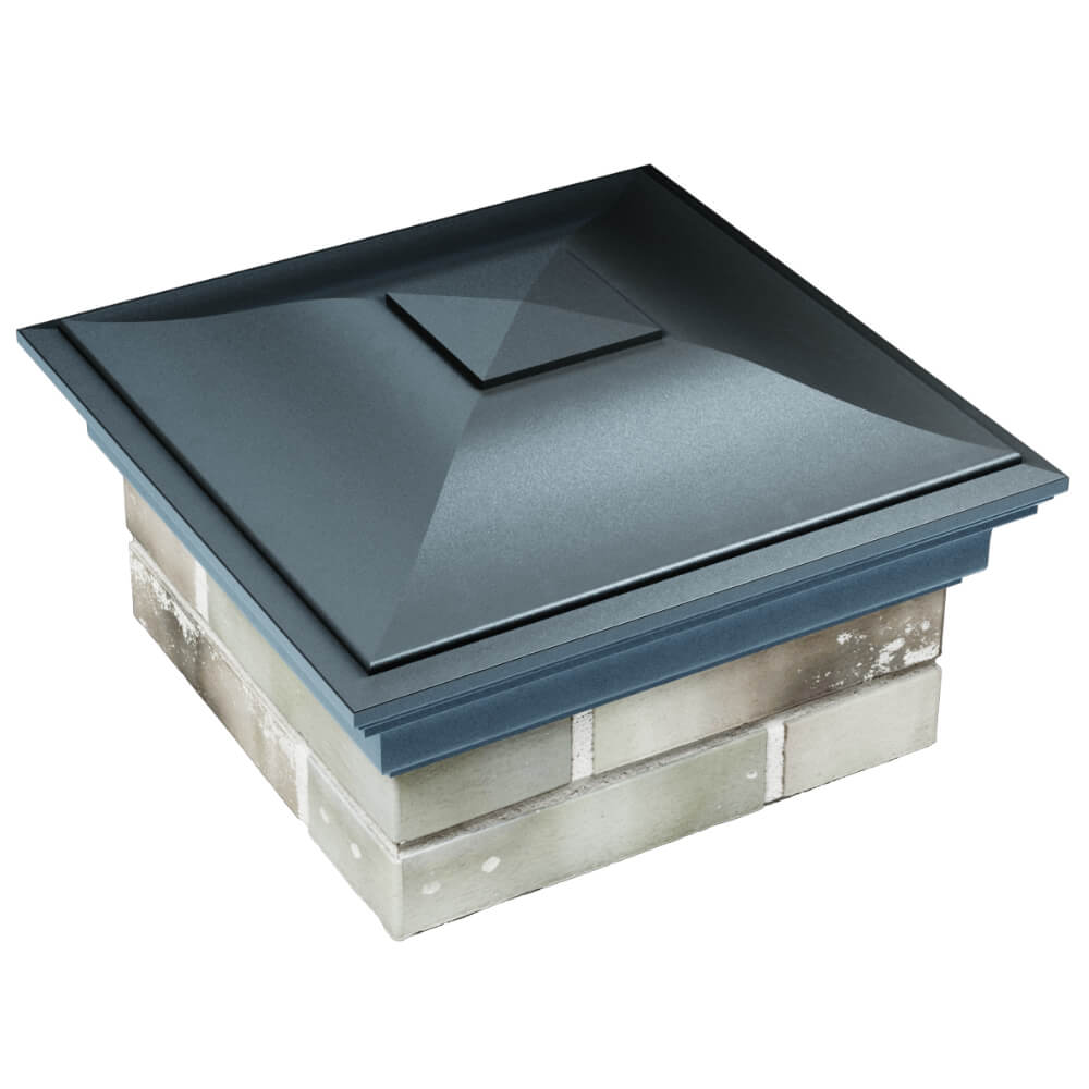 Колпак Zking Монблан Серый на столб 1.5х1.5 кирпича (385х385мм) в Тихвине фото