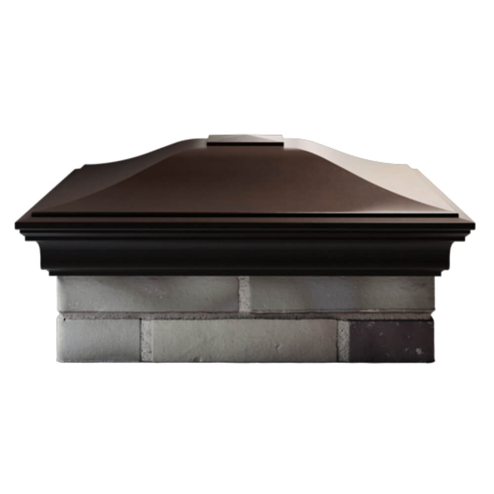 Колпак Zking Монблан Коричневый на столб 2х2 кирпича (515х515мм) в Тихвине фото