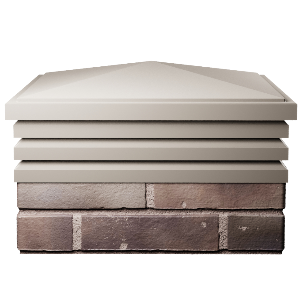 Колпак Zking Бона ХайТек Бежевый на столб 2х2 кирпича (513х513мм) Тихвин фото