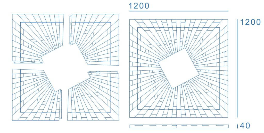 Приствольная решетка для дерева ZKING ATMOSPHERE 1.2х1.2м Серая в Тихвине фото