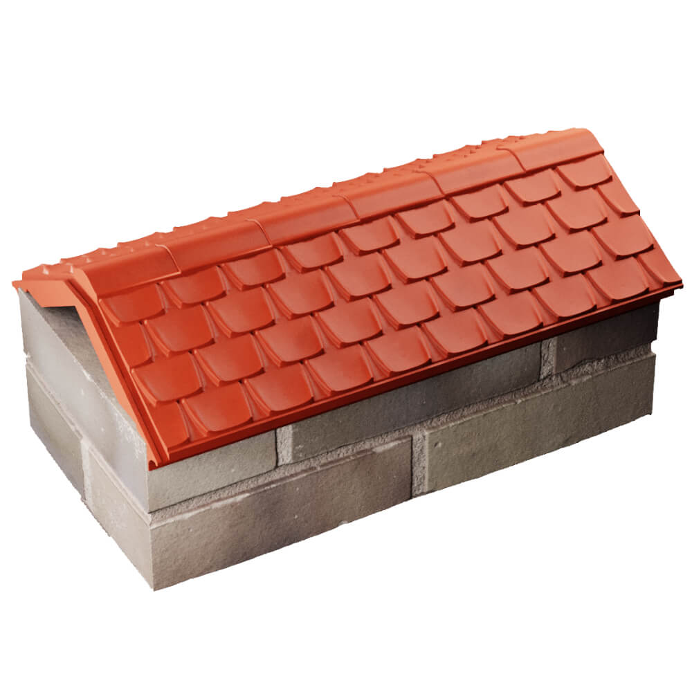 Парапет Zking Эльбрус Красный с посадкой на 1 кирпич (255мм) в Тихвине фото