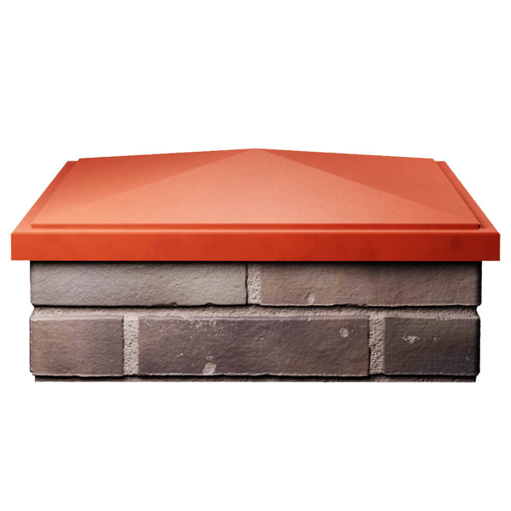 Колпак Zking БонаМоно Красный на столб 2х2 кирпича (515х515, 530х530мм) Тихвин фото