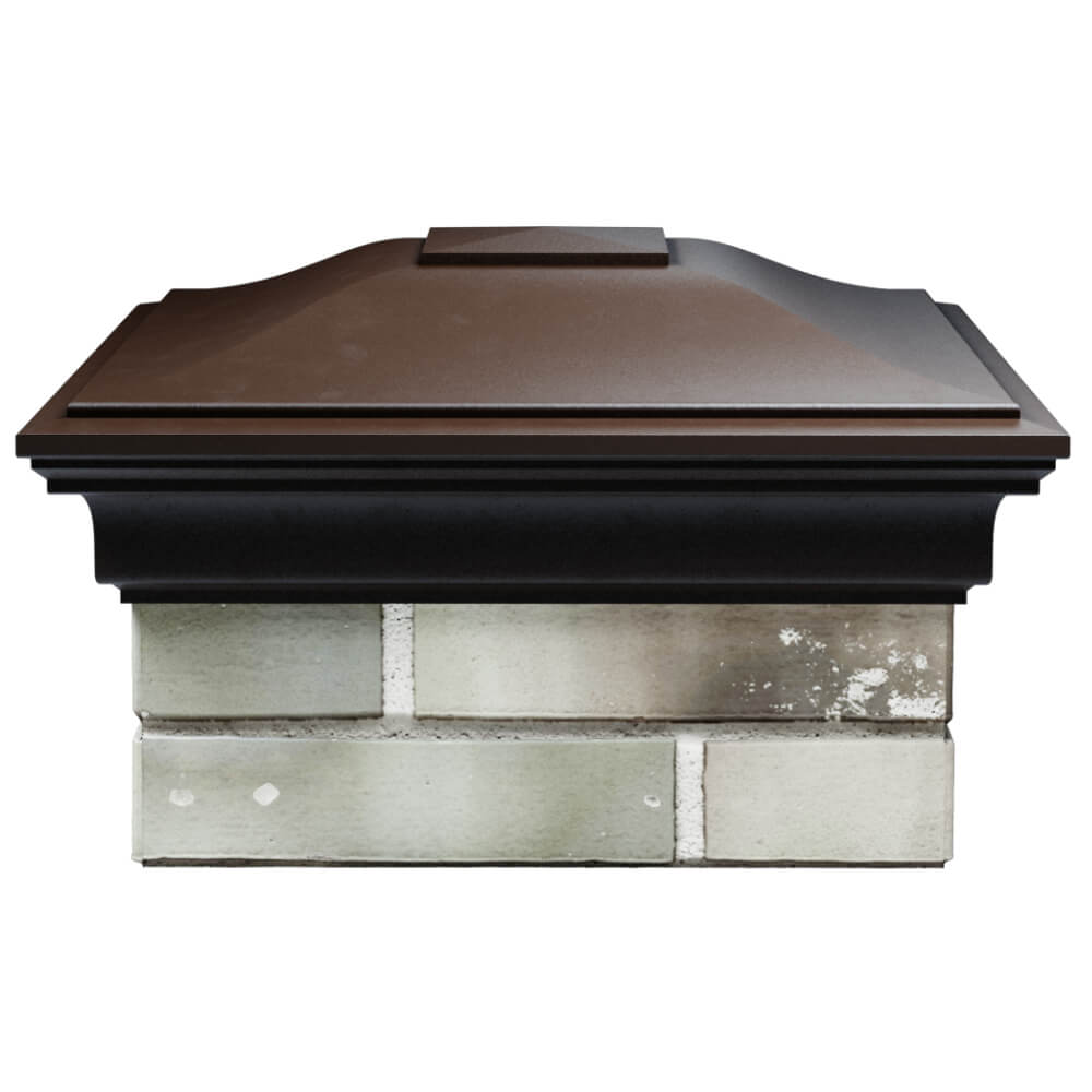 Колпак Zking Монблан Коричневый на столб 1.5х1.5 кирпича (385х385мм) Тихвин фото