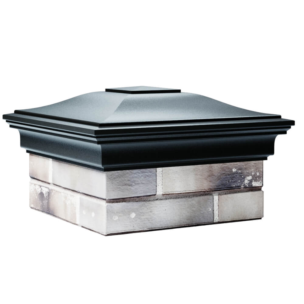 Колпак Zking Монблан Черный на столб 1.5х1.5 кирпича (385х385мм) в Тихвине фото