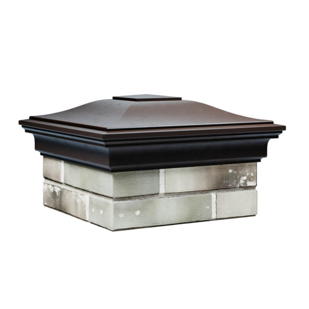 Колпак Zking Монблан Коричневый на столб 1.5х1.5 еврокирпича 0.7НФ (355х355мм) в Тихвине фото