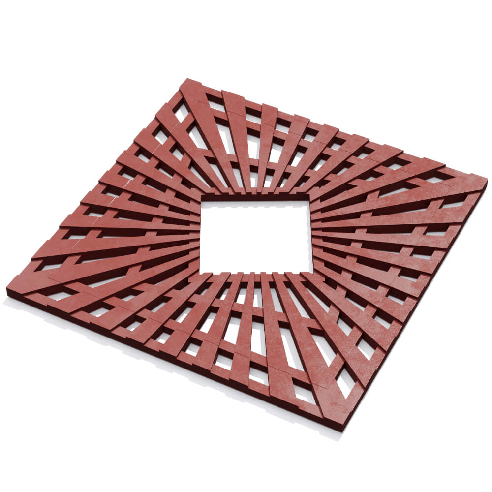 Приствольная решетка для дерева ZKING ATMOSPHERE 1.2х1.2м Красная в Тихвине фото