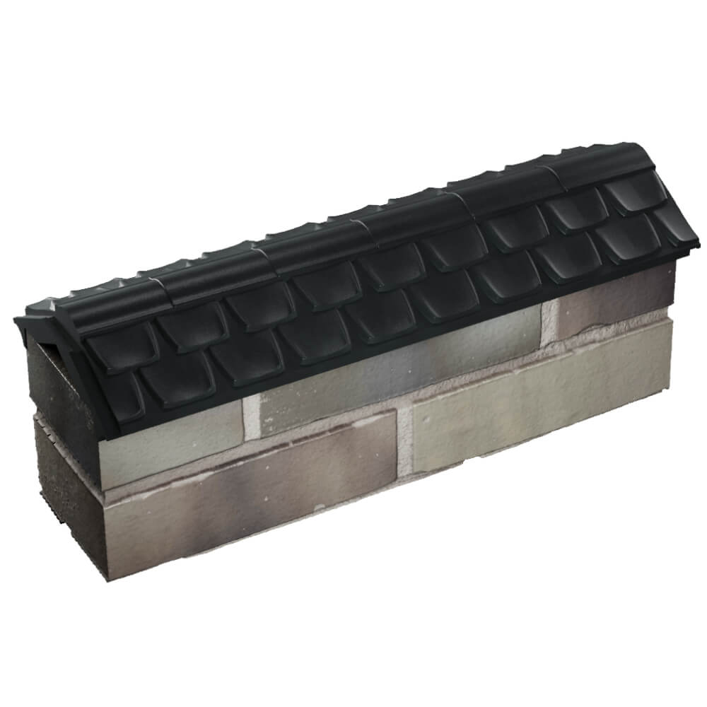 Парапет Zking Эльбрус Черный с посадкой на 0.5 кирпича (130мм) в Тихвине фото