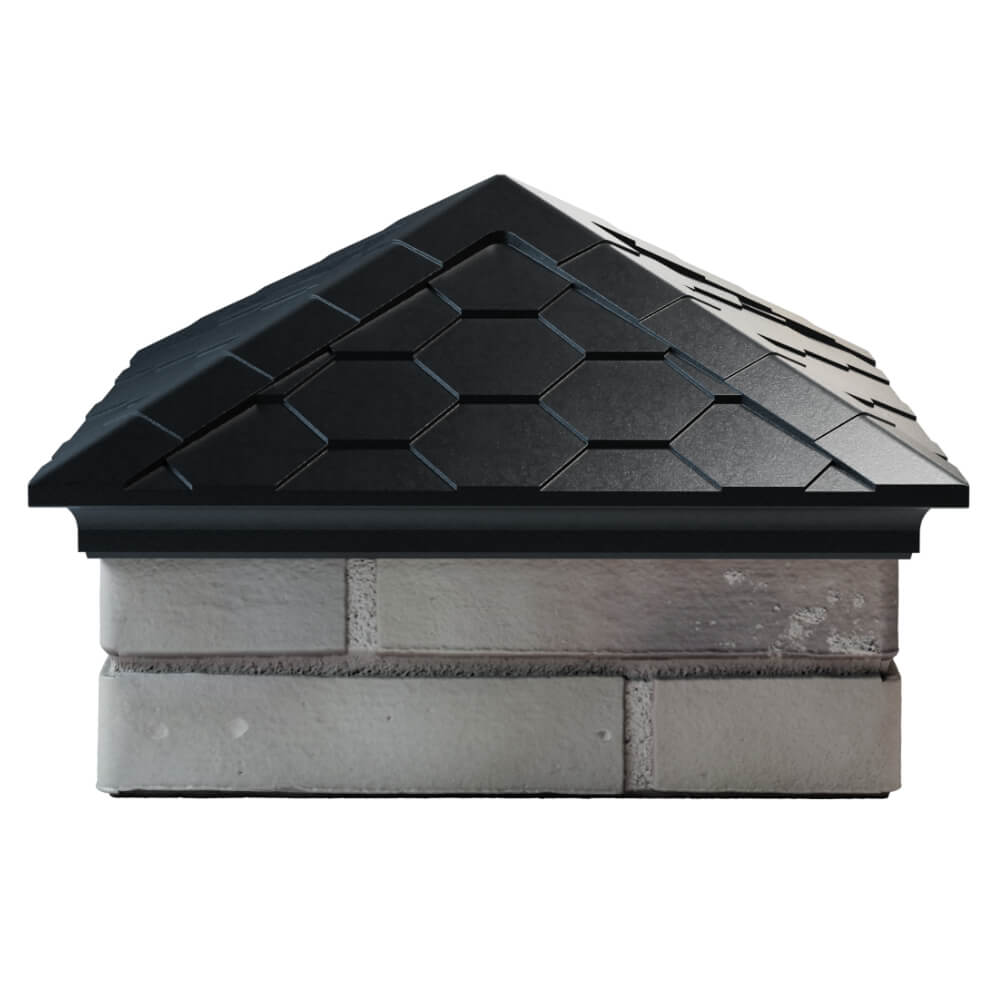 Колпак Zking Эверест Черный на столб 1.5х1.5 кирпича (390х390мм) Тихвин фото