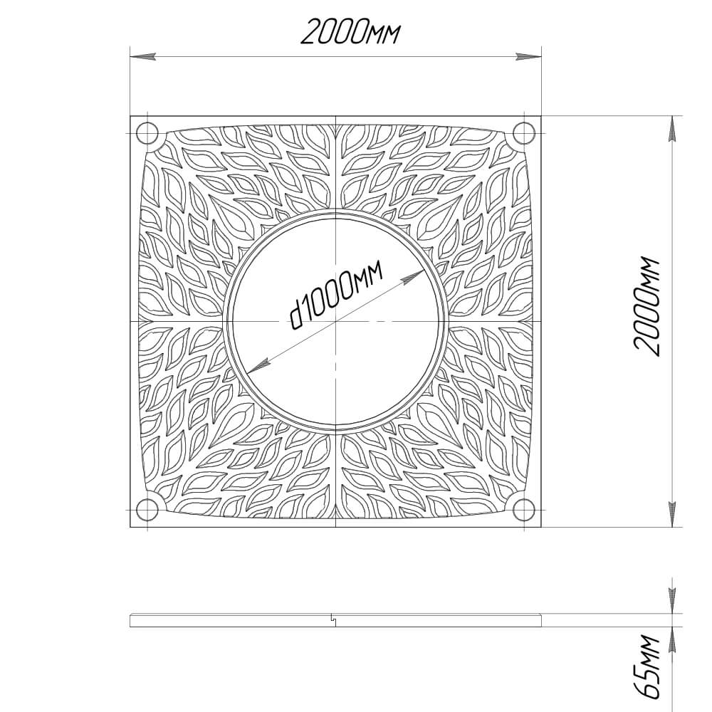 Приствольная решетка для дерева ZKING CRUST 2х2м Черная в Тихвине фото