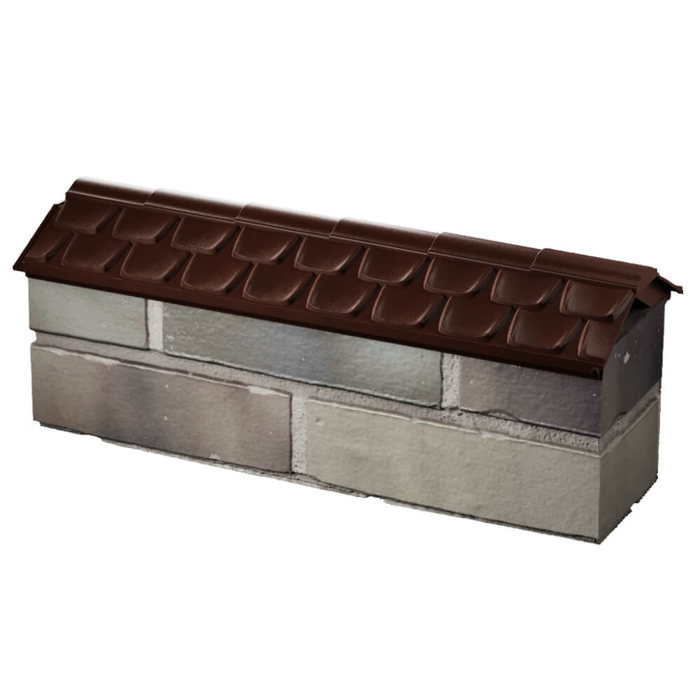 Парапет Zking Эльбрус Коричневый с посадкой на 0.5 кирпича (130мм) в Тихвине фото
