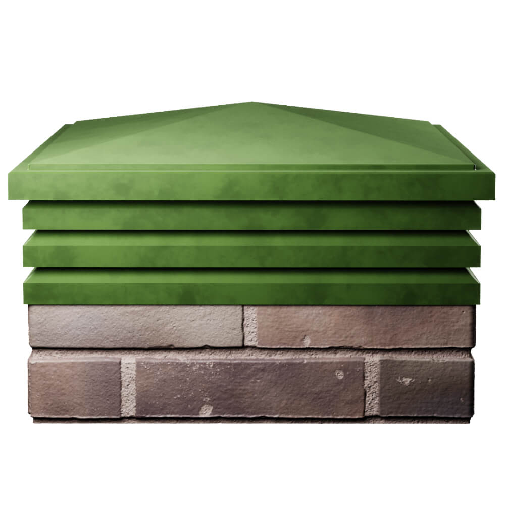Колпак Zking Бона ХайТек Зеленый на столб 2х2 кирпича (513х513мм) Тихвин фото